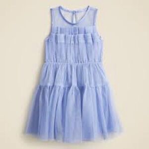 J. Crew Light Blue Tiered Tulle Party Dress